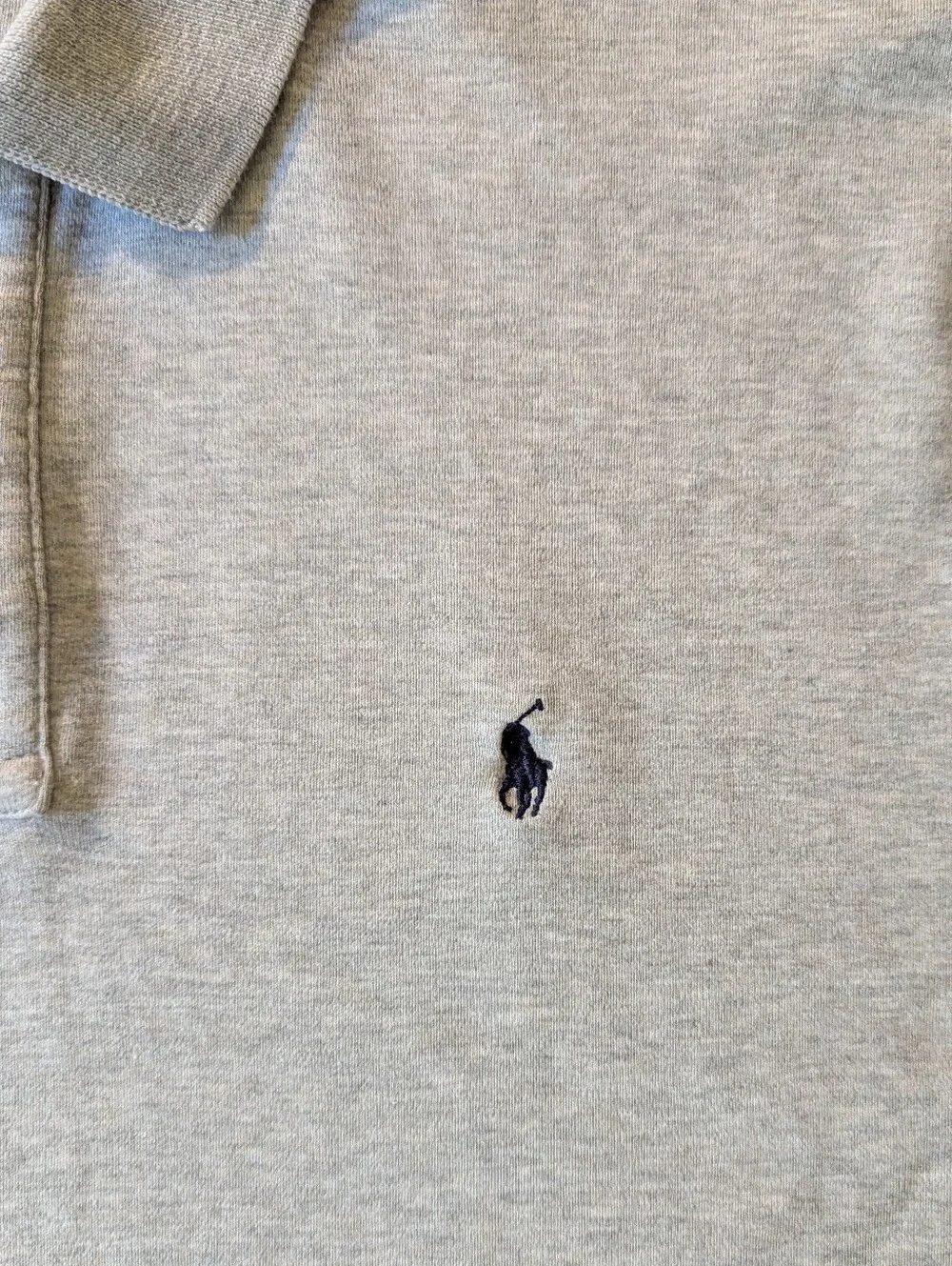 Polo by Ralph Lauren Short Sleeved Heathered Gray Men's Polo Shirt M